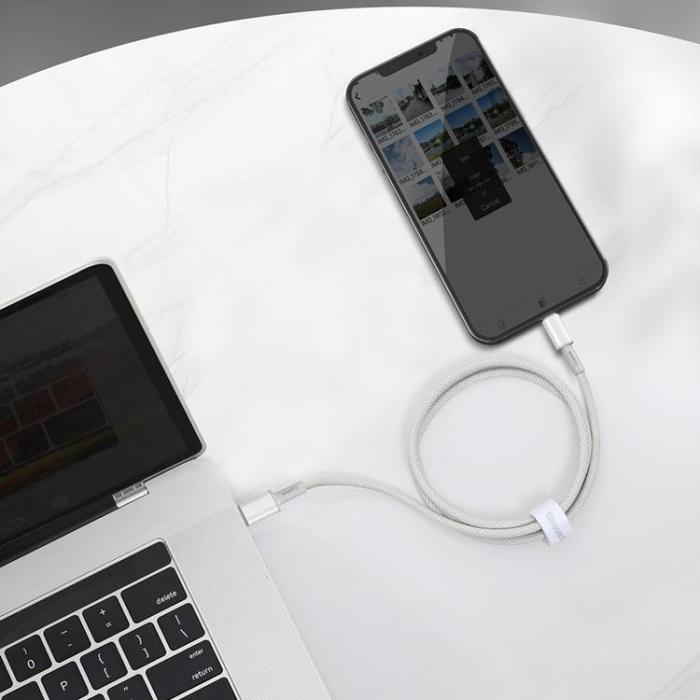 BASEUS - Baseus Power USB-C till Lightning kabel 20 W 1m - Vit