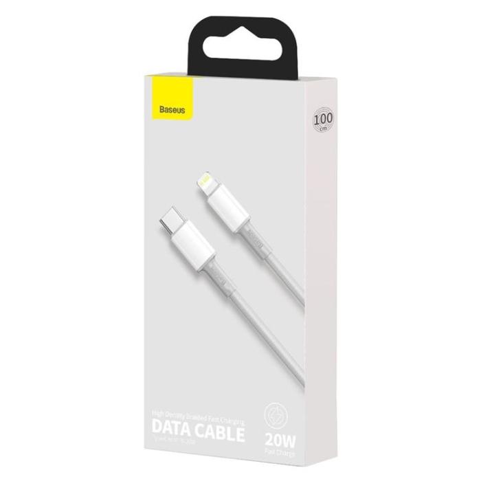 BASEUS - Baseus Power USB-C till Lightning kabel 20 W 1m - Vit