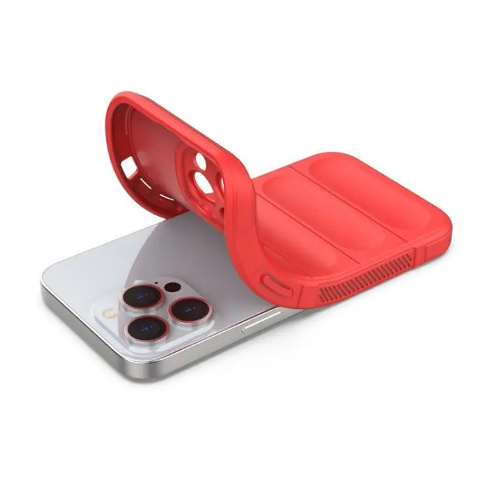 OEM - iPhone 13 Pro Skal Elastic Armored Magic Shield - röd