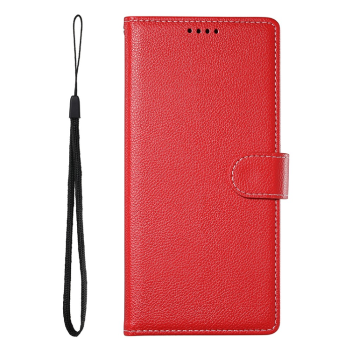 A-One Brand - Galaxy A17/A26 Plånboksfodral Litchi Läder Magnetic - Röd