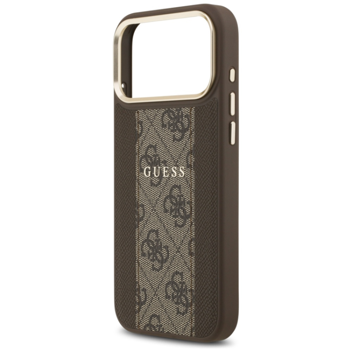 Guess - Guess iPhone 17 Pro Max Mobilskal Magsafe Stripe - Brun
