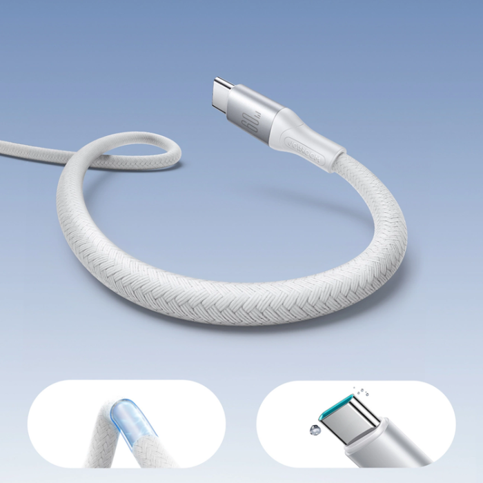 Joyroom - Joyroom USB-C - USB-C kabel 60W 1m S-A28 - Vit