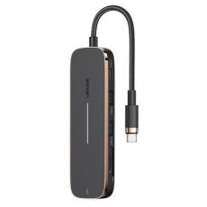 USAMS - USAMS Adapter Hubb 2xUSB-A USB-C, HDMI, MicroSD, SD - Svart