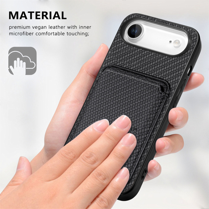A-One Brand - iPhone Air Mobilskal Detachable Korthållare - Svart