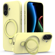 A-One Brand - iPhone 17 Mobiskal MagSafe Kickstand PC + Silikon - Gul
