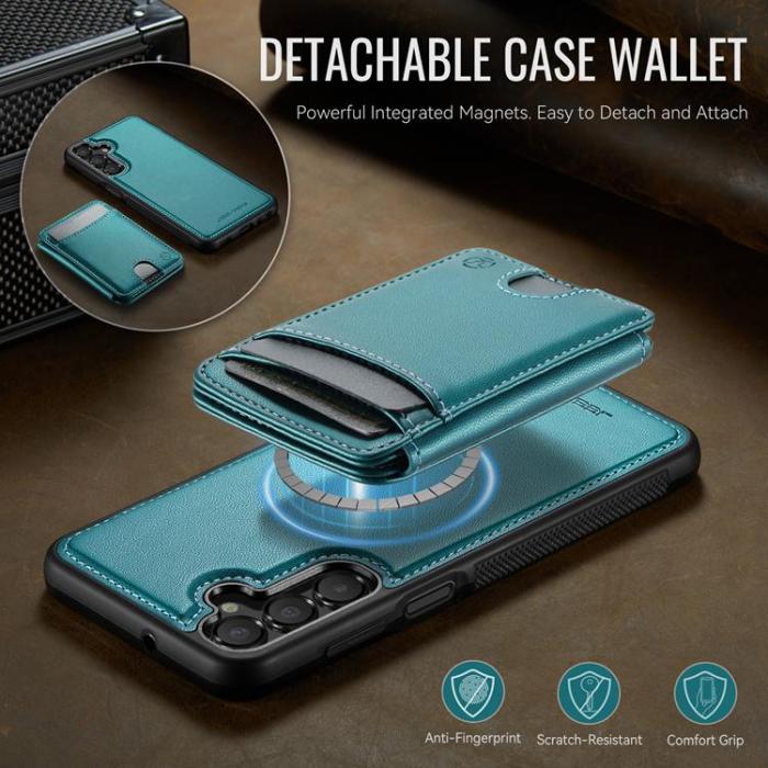 OEM - JEEHOOD Samsung Galaxy A15 5G Mobilskal KonstLäder - Blå