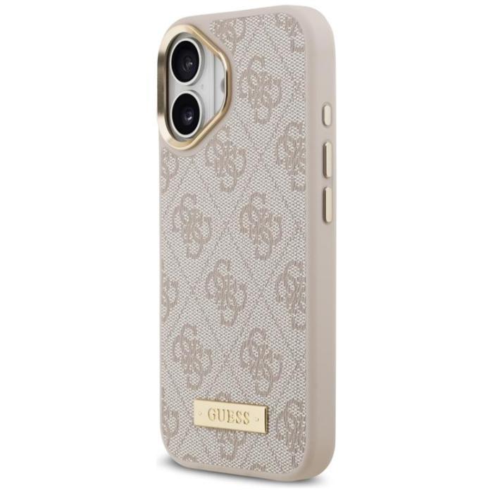 Guess - Guess iPhone 17 Mobilskal 4G Logo Plate - Rosa