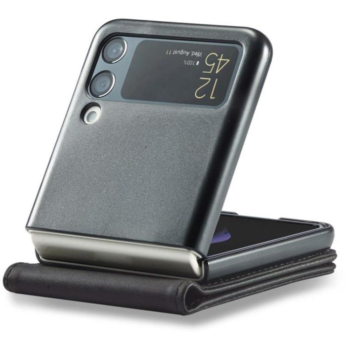 LC.imeeke - LC.IMEEKE Galaxy Z Flip 4 Plånboksfodral PU-Läder - Svart