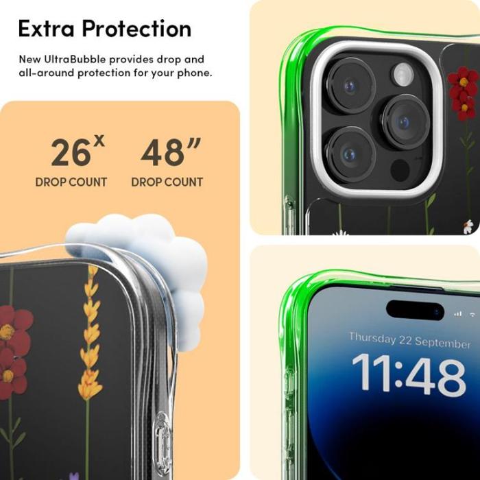 UTGATT - Spigen iPhone 15 Pro Mobilskal Magsafe Cyrill - Flower Garden
