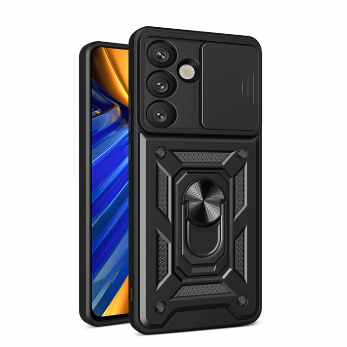 OEM - Galaxy S25 Mobilskal Hybrid Armor Camshield - Svart
