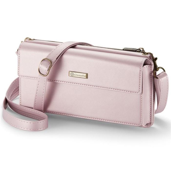 Caseme - CASEME Me20 Crossbody Väska 4.0-7.6'' Läder - Rosa