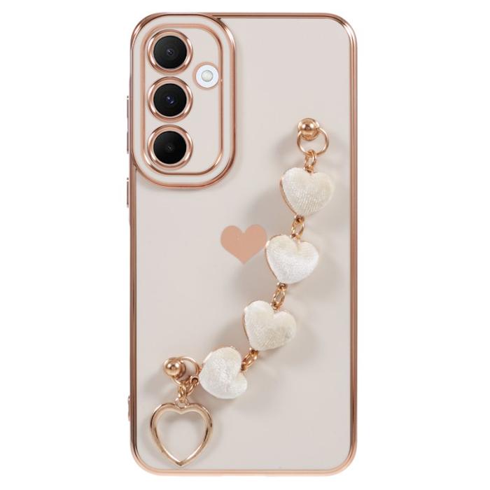 OEM - Mobilskal till Samsung Galaxy A55 5G TPU Electroplating - Vit