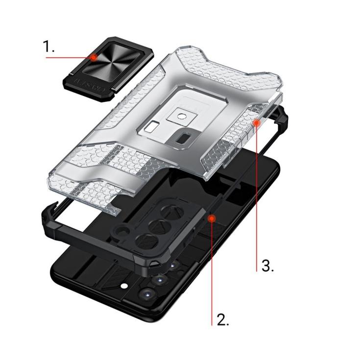 OEM - Crystal Ring Skal Galaxy S22 Plus - Svart