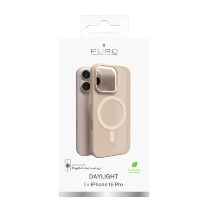 Puro - Puro iPhone 16 Pro Mobilskal Magsafe Daylight Silikon - Beige