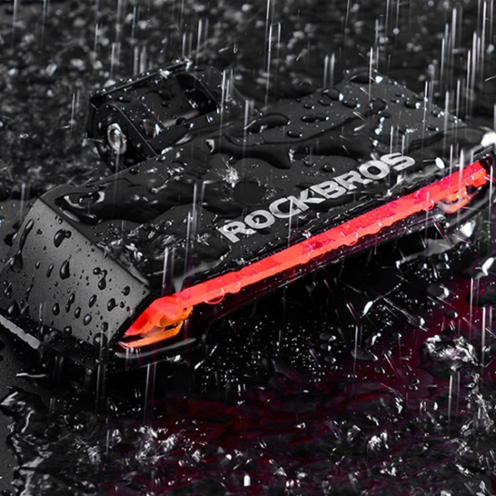 Rockbros - Rockbros bakre cykelljus med laser - Svart