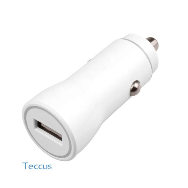 Teccus Snabb 1xUSB Billaddare 2.1A 12/24V Vit | 505295 | AlltMobil