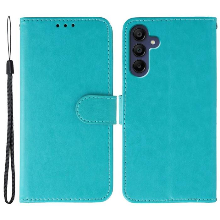 OEM - Samsung Galaxy S26 Plus Plånboksfodral Konstläder Flip med Rem - Blå