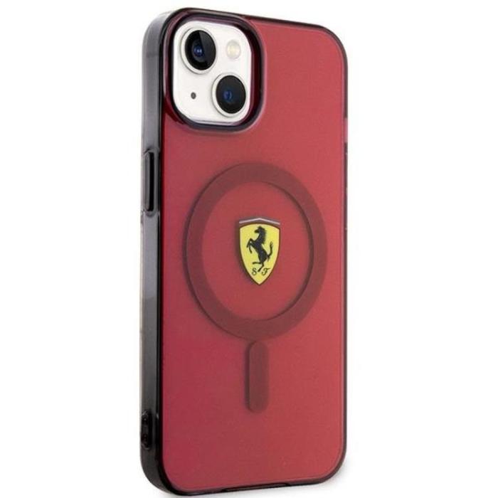 Ferrari - Ferrari iPhone 14 Mobilskal Magsafe Translucent - Röd