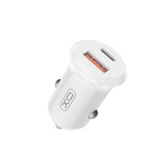 XO - XO Billaddare 30W USB-C - USB-A PD CC69 - Vit