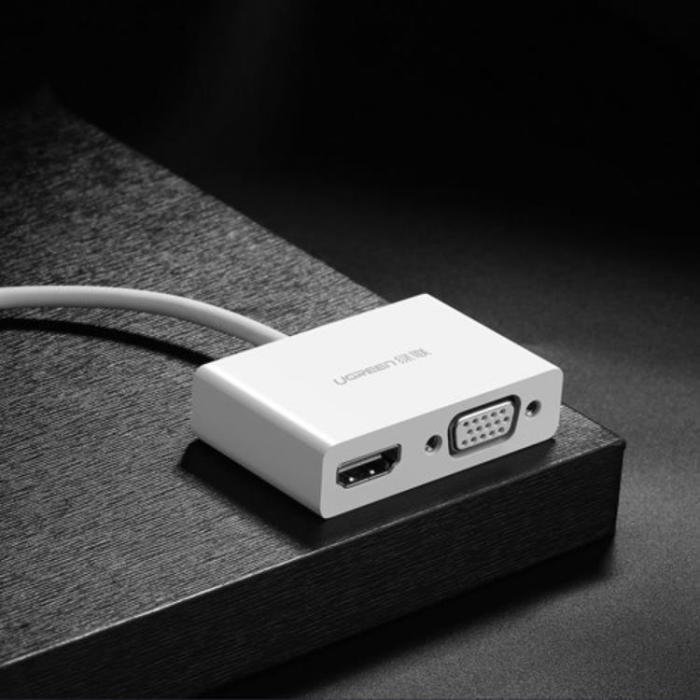 Ugreen - Ugreen USB-C HDMI Till VGA - Vit