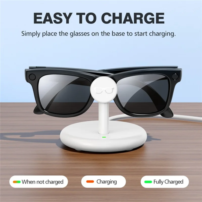 A-One Brand - Laddningsställ AR Smart Glasögon För Ray-Ban Meta - Vit