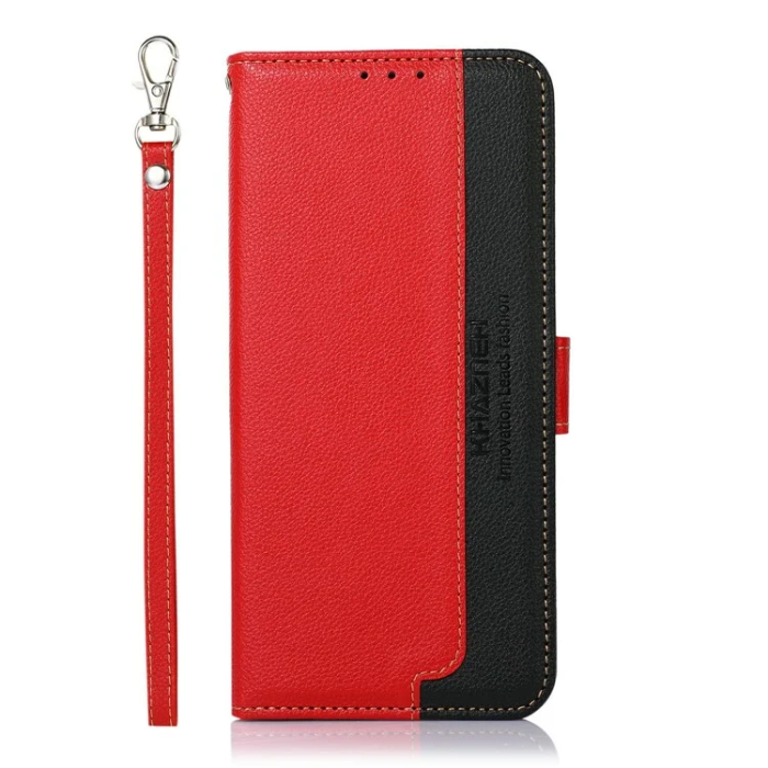 KHAZNEH - KHAZNEH iPhone 17 Pro Max Plånboksfodral RFID Blocking - Röd