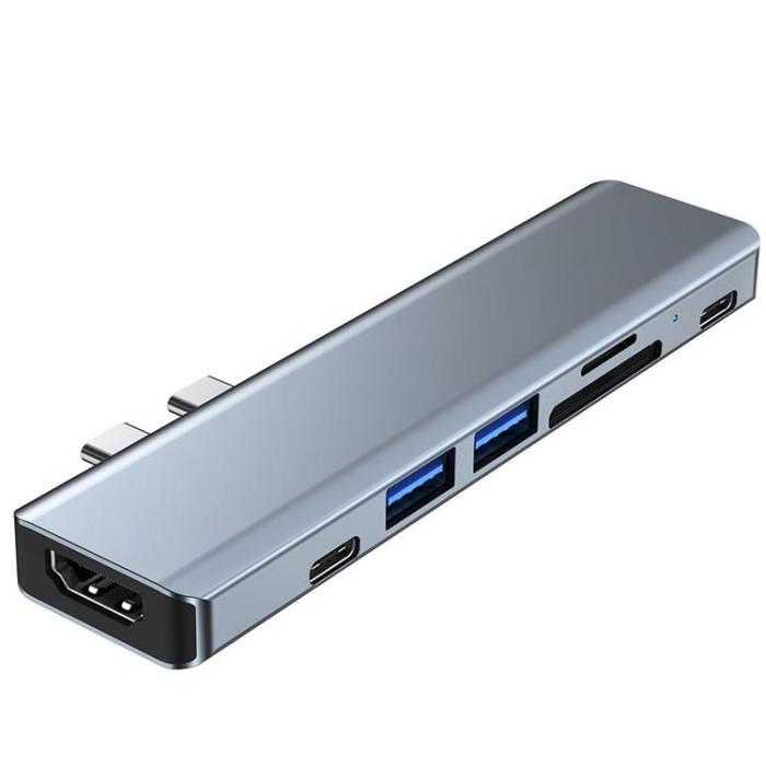 Tech-Protect - Tech-Protect V5-Hub Adapter 7in1 - Grå