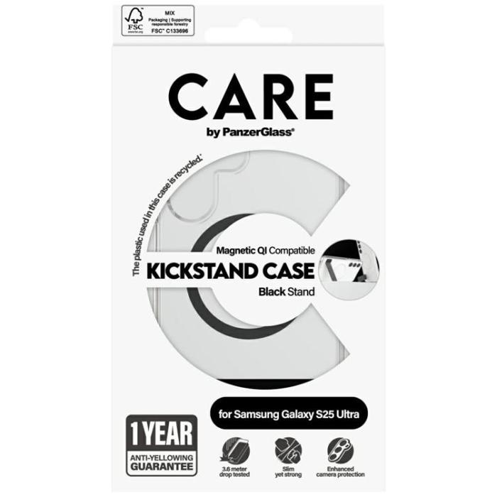 PanzerGlass - CARE By PanzerGlass Galaxy S25 Ultra Mobilskal MagSafe QI Kickstand - Svart