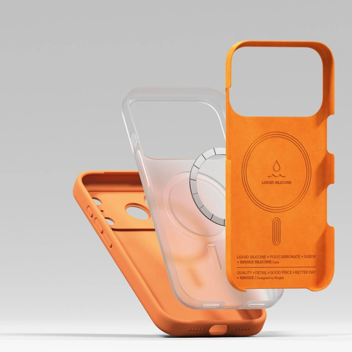 Ringke - Ringke iPhone 17 Pro Mobilskal Magsafe Magnetic Silikon - Tangerine