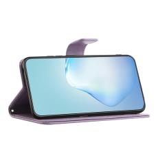 OEM - Samsung Galaxy A57 Pl&aring;nboksfodral Konstl&auml;der Uggla Tr&auml;d Pr&auml;gling - Lila