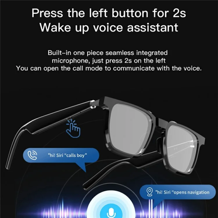 OEM - Smart Glasses Bluetooth-kompatibla hörlurar G01-09 - Svart