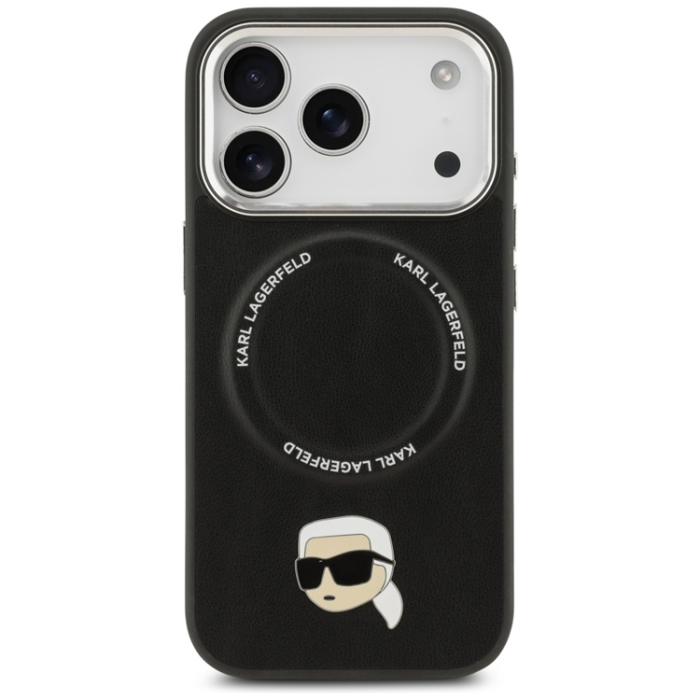 KARL LAGERFELD - Karl Lagerfeld iPhone 17 Pro Max Mobilskal MagSafe Karl Pin - Svart