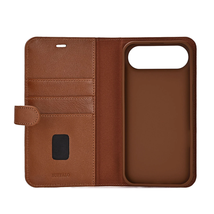 BUFFALO - BUFFALO iPhone Air Plånboksfodral MagSafe 2-i-1 3 Kort - Brun