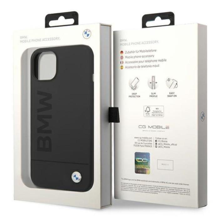 BMW - BMW iPhone 14 Plus Skal Magsafe Silicone Signature Logo - Svart