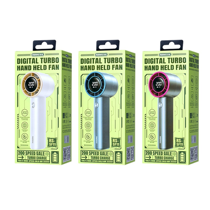 Remax - REMAX Handfläkt 3600 mAh med Display RS-SF11 - Mattlila