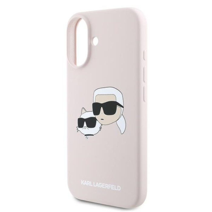 KARL LAGERFELD - KARL LAGERFELD iPhone 16 Plus Mobilskal Magsafe Silikon Double Heads Print