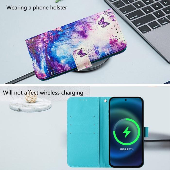 OEM - Dream Valley Samsung Galaxy A35 5G Fodral Mönstertryck - Svart