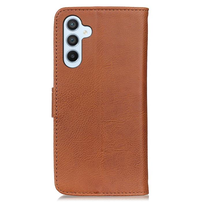 KHAZNEH - KHAZNEH Galaxy S23 FE Plånboksfodral Cowhide - Brun