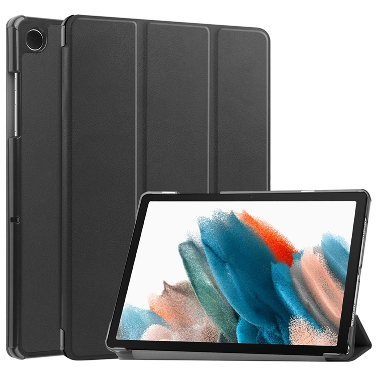 Galaxy Tab A9 Plus Fodral Tri-Fold KonstLäder (Svart) | 2353 | AlltMobil