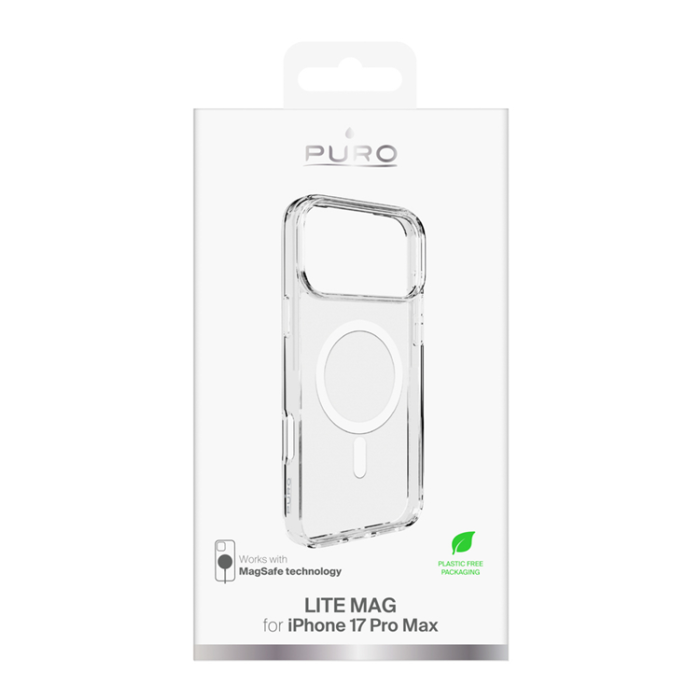 Puro - Puro iPhone 17 Pro Max Mobilskal MagSafe Lite Mag - Transparent