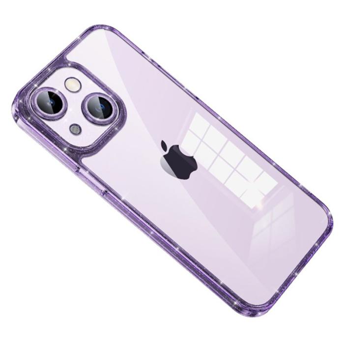 SULADA - SULADA Mobilskal till iPhone 14 i Tempererat Glas och TPU - Lila