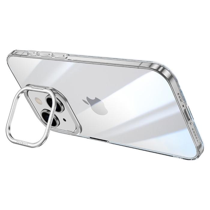 SULADA - SULADA Mobilskal till iPhone 14 Kamera Kickstand Bump Proof TPU+PC Silver