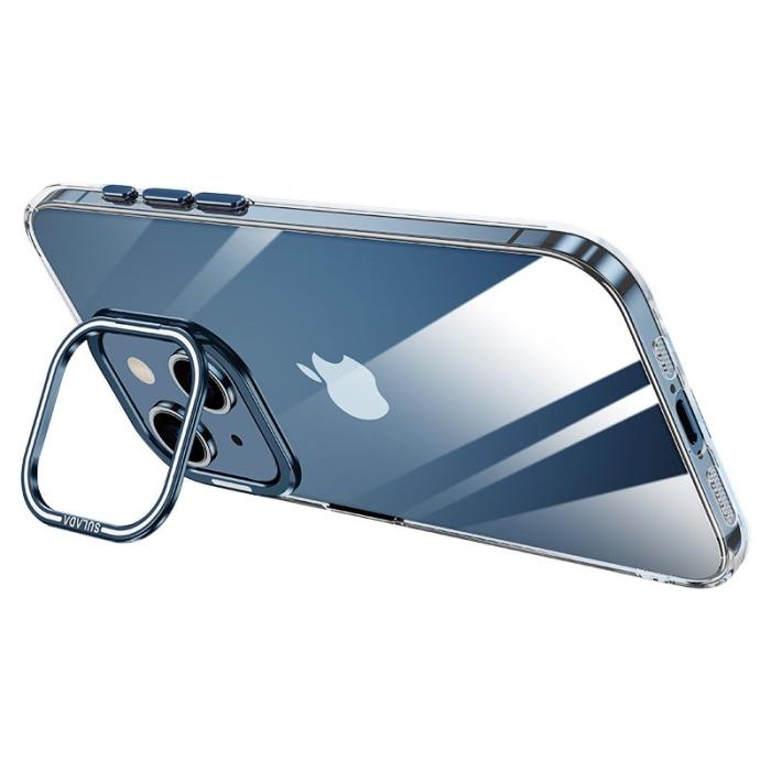 SULADA - SULADA Mobilskal till iPhone 14 Kamera Kickstand Stöttålig TPU+PC Klar Blå