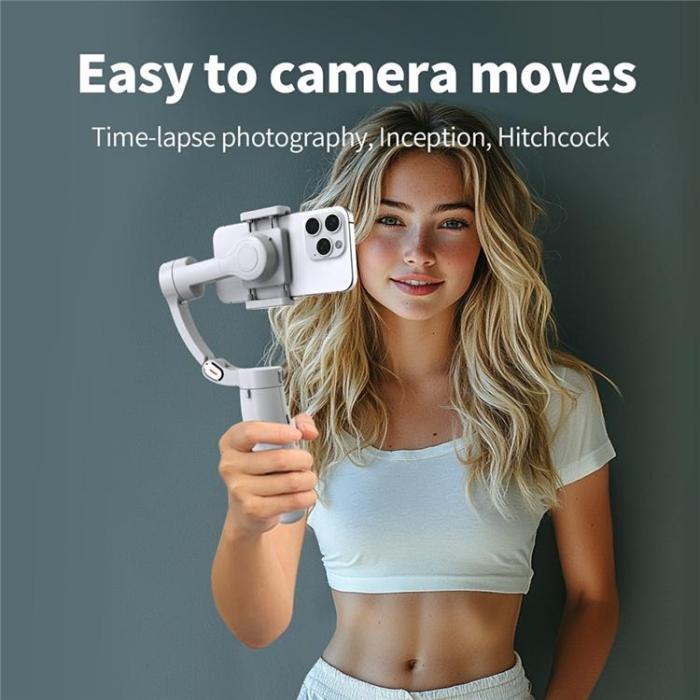 OEM - Vikbar Anti-Shake 3-Axlig Gimbal Stabilisator för Mobil med App M1