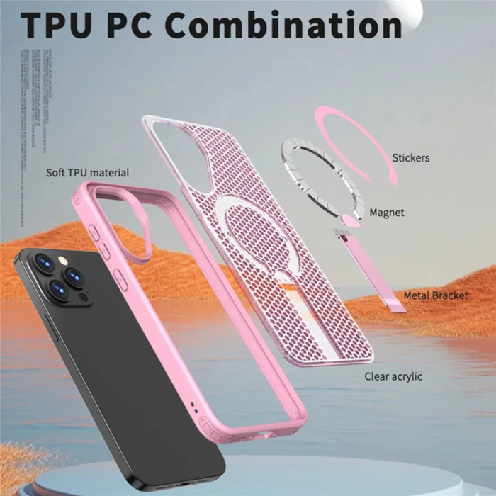 A-One Brand - Mobilskal till Galaxy A26 5G Magsafe Grid Texture