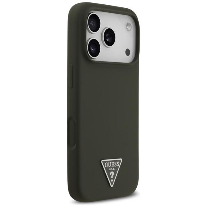 Guess - Guess iPhone 17 Pro Mobilskal MagSafe Silikon Triangle Logo - Khaki