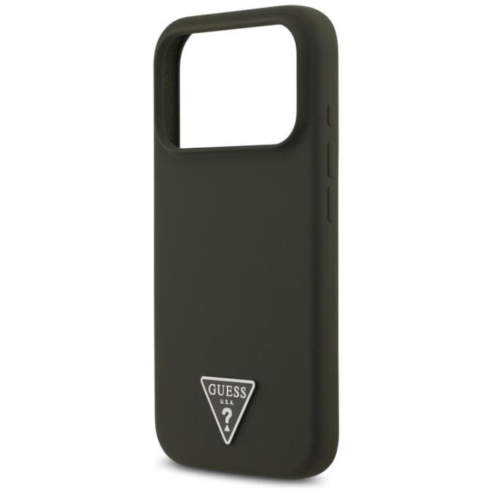 Guess - Guess iPhone 17 Pro Mobilskal MagSafe Silikon Triangle Logo - Khaki