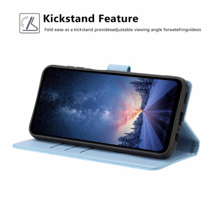 OEM - Plånboksfodral för Samsung Galaxy S26 Konstläder Ställ - Ljusblå