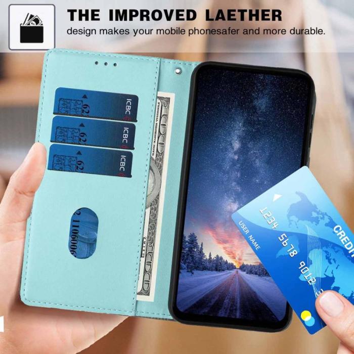 OEM - Plånboksfodral för Samsung Galaxy S26 Konstläder Ställ - Ljusgrön