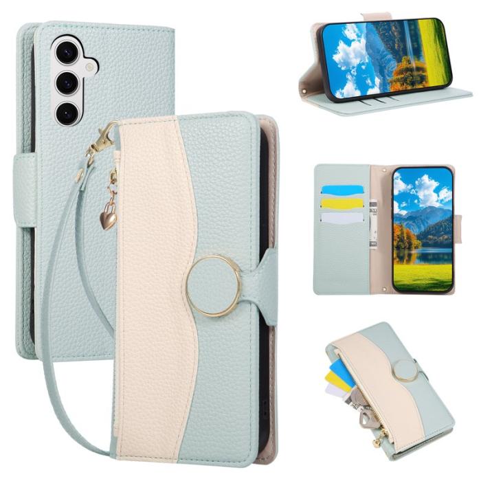 OEM - Plånboksfodral för Samsung Galaxy S26 TPU + Konstläder - Grön